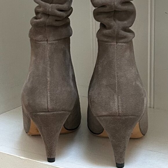 IRO Suede Pleated Accents Slouch Boots Women's Size: 7 - Picture 6 of 7